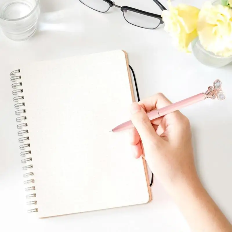 Ball Point Pens Black Ink Ball Point Pen Writing Pens 1.0mm Smooth Writing Medium Point Pens Retractable Pen Butterfly Shape