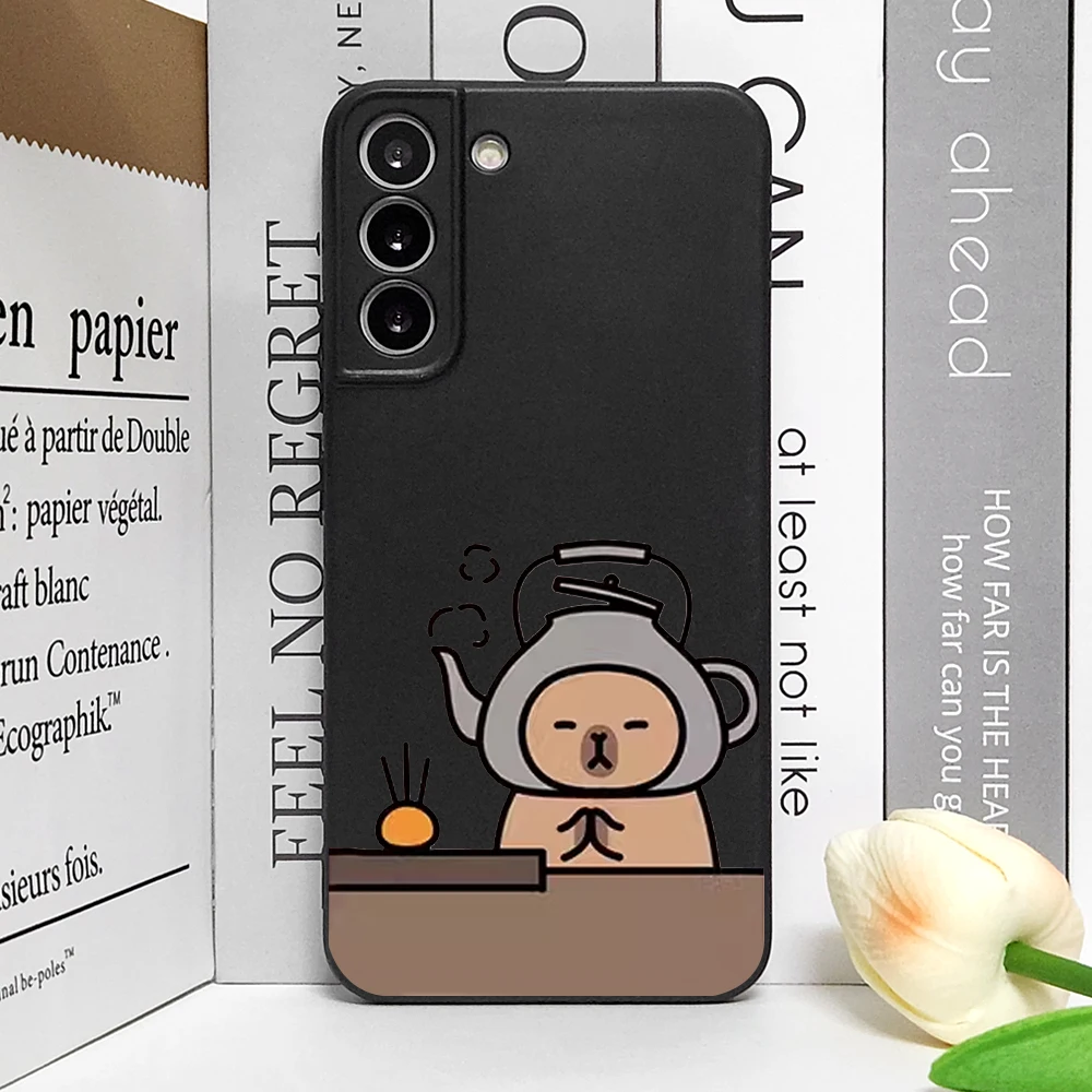 Cute Capybara Phone Case for Samsung Galaxy S22 S23 S24 S25 edge Ultra S20 Plus S21 FE 5G Soft Cover Funny Animal Couple Fundas
