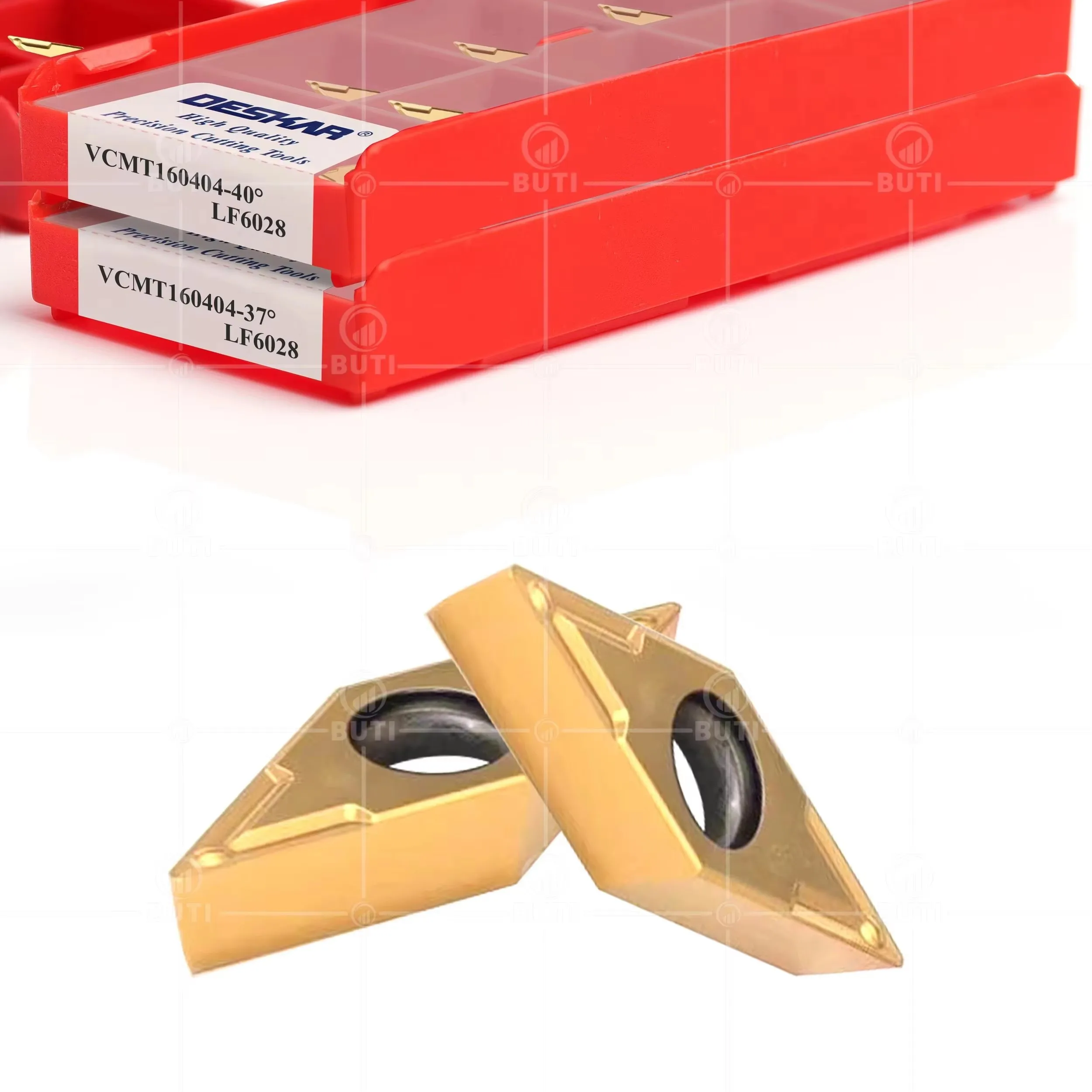 DESKAR Pulley Blade VCMT160404-36°/37°/38°/40° LF6028 Rhombus Insert VCMT 100% Original Turning Blade For Steel Parts Processing
