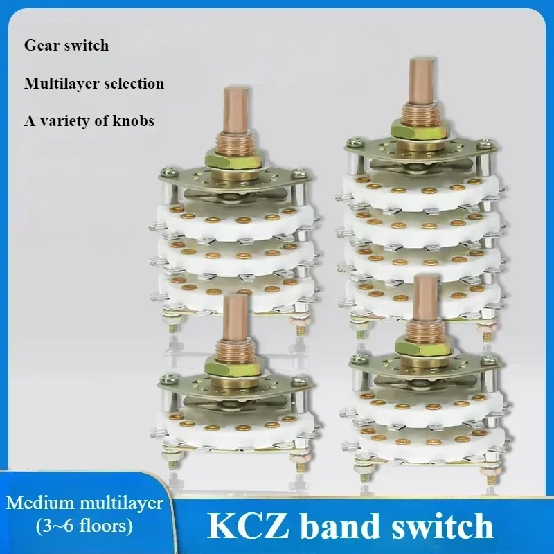 1PC KCZ 3-6 Layer Rotary Switch Selector Connector with Channel Rotary Switch Selector Cover