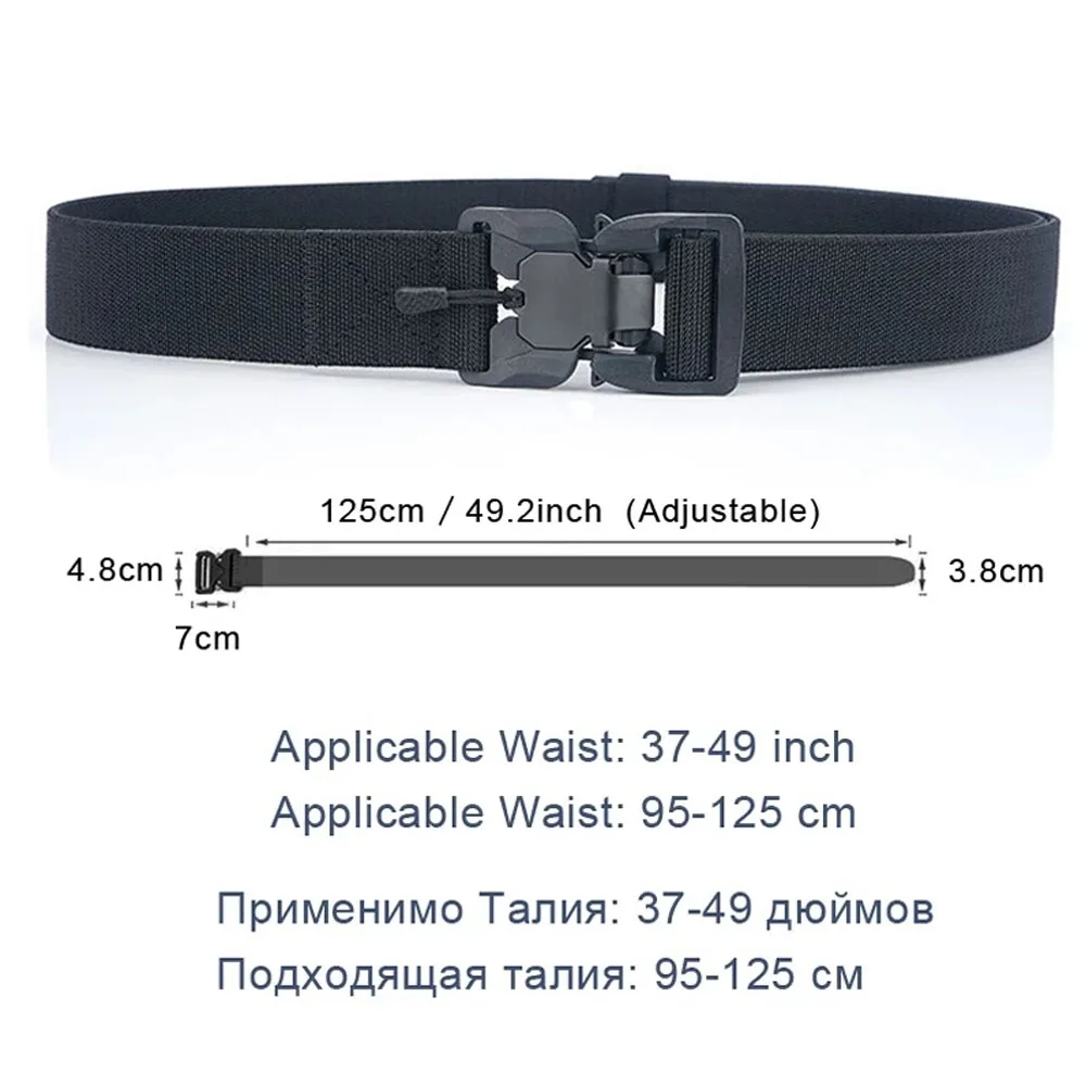 Newest Automatic Magnetic Buckle Tactical Belt Mens Canvas Tactical Workwear Casual Outdoor Military Training Pants Belt For Men