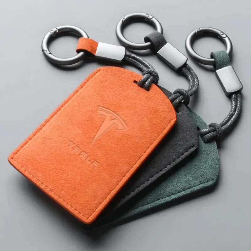 

Smart NFC Car Key Cover Genuine Leather Key Card Holder Protector for Tesla Model 3 S X Y Keyless Shell Luxury Accessories