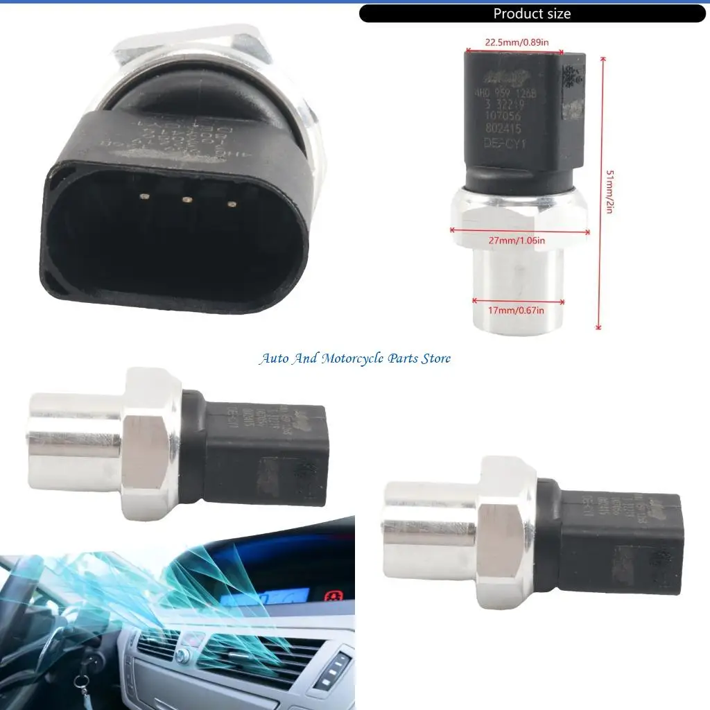 

P9FD Heavy Duty AC System Pressure 4H0959126B ABS Reliable Air Conditioner Pressure Console Simple Installs for Car