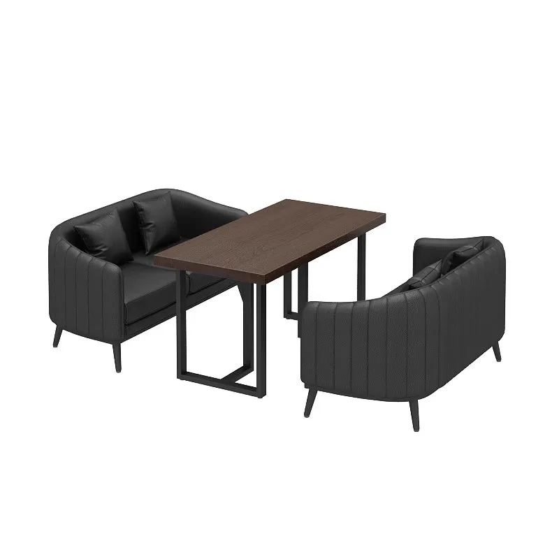 Western restaurant coffee table and chair set card seat, catering hot pot milk tea barbecue table and chair