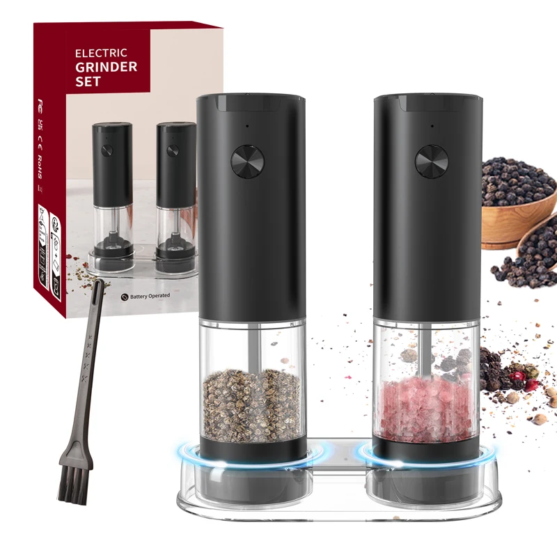 Electric Automatic Salt And Pepper Grinder Set Gravity Spice Grinder Adjustable Spice Grinder Kitchen Tools