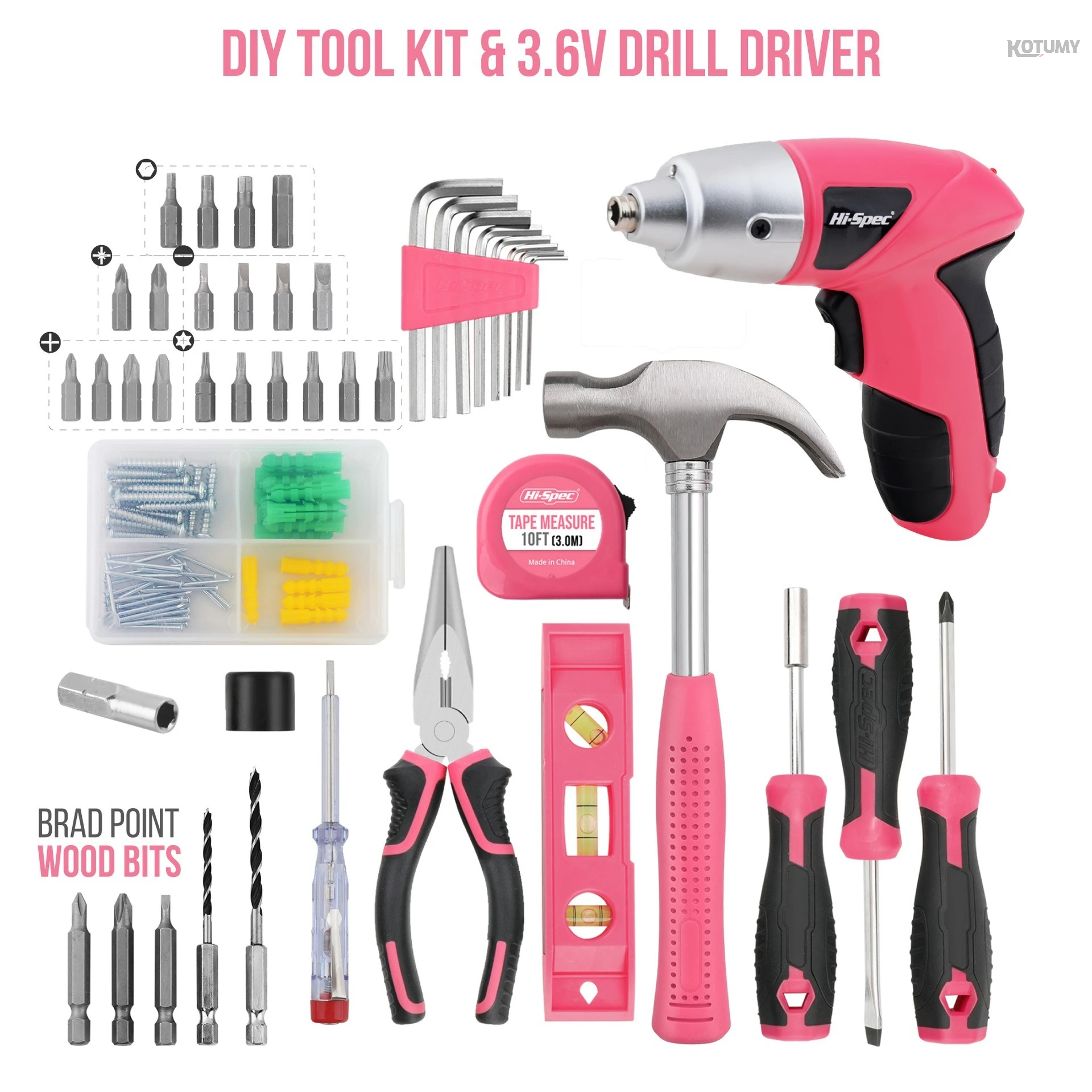 

46in1 4V Wireless Electric Screwdriver Kit Multifunctional Household Hammer Hand Tools