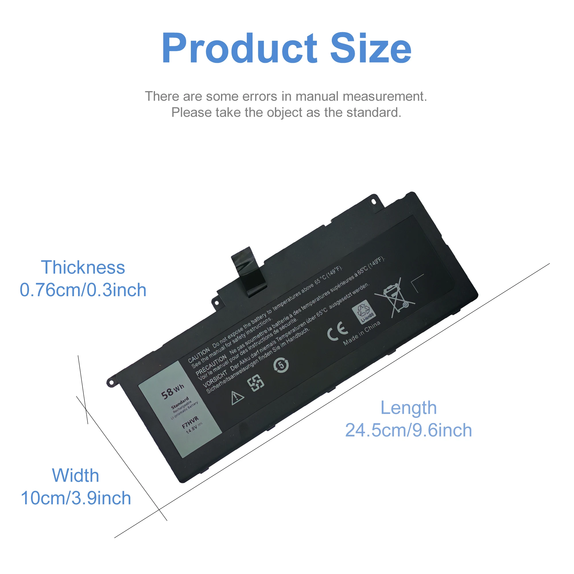 brand new  F7HVR Laptop Battery Replacement for Dell Inspiron 17 7737 15 7537 Series G4YJM 062VNH T2T3J Y1FGD