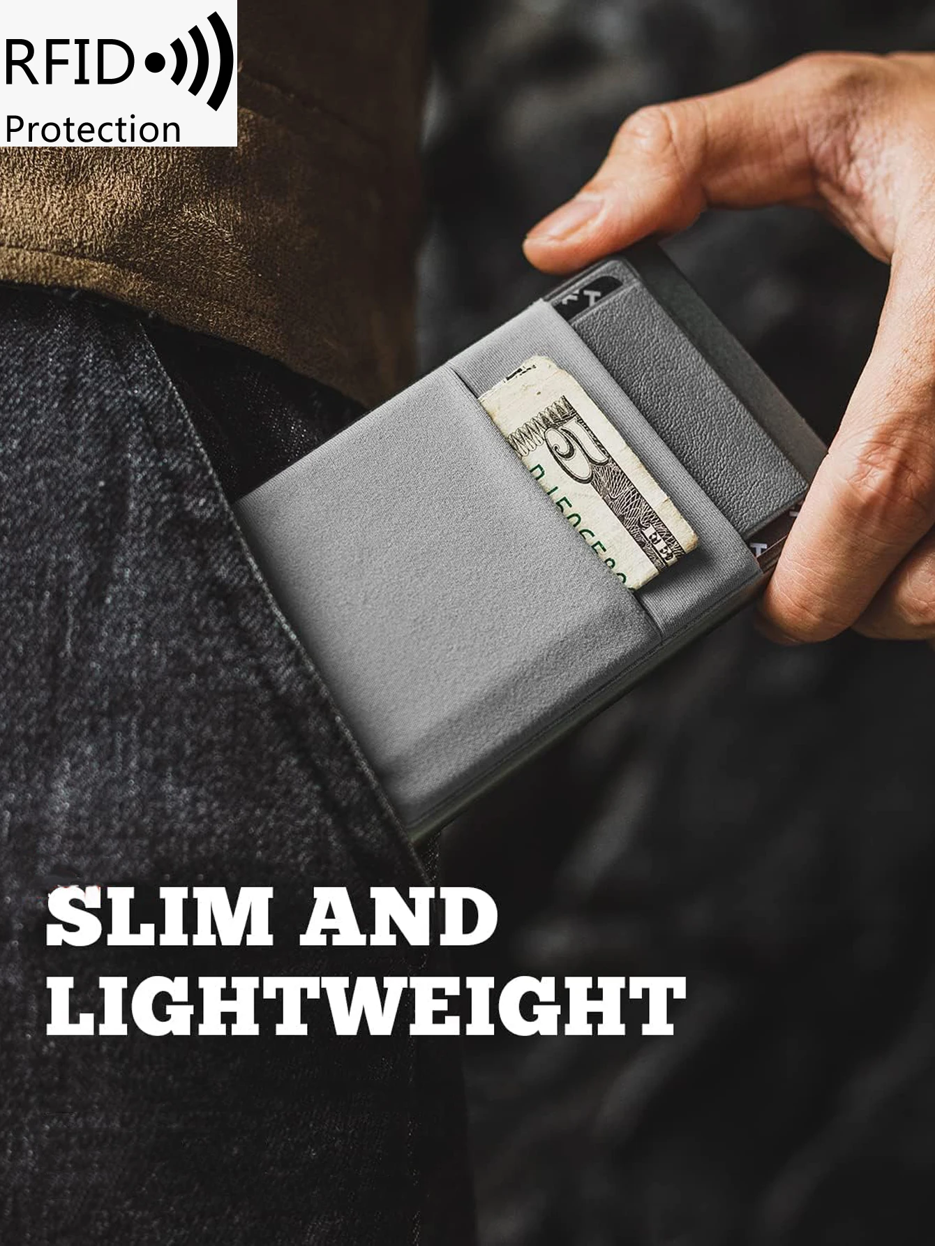 محفظة بطاقات ائتمان من سبائك الألومنيوم مضادة للسرقة بموجات الراديو، محفظة صغيرة رفيعة للغاية، محفظة ذكية منبثقة للرجال والنساء #3