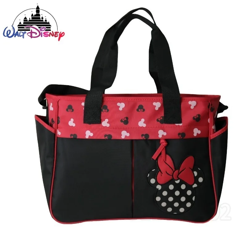 Disney\'s New Diaper Bag Handbag Cartoon Fashion Baby Bag Luxury Brand Women\'s Travel Handbag Large Capacity Multifunctional