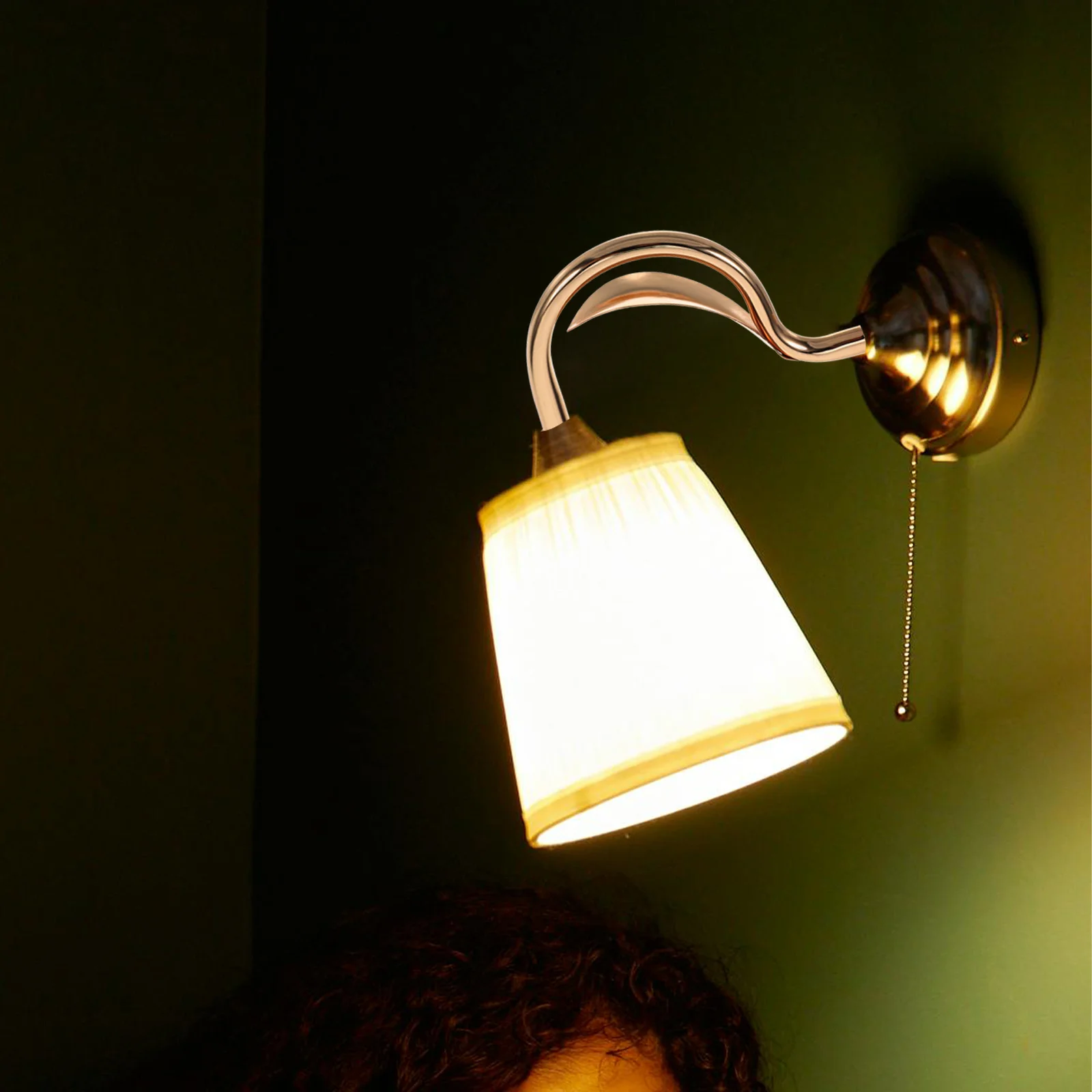 Vástago de lámpara de Metal, varilla curva para lámparas de pared de pasillo, diseño elegante, fácil instalación, actualización de iluminación del hogar