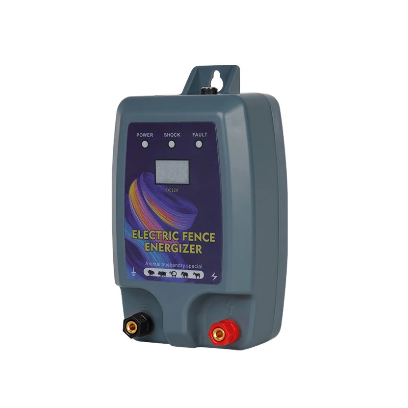 5KM Electric Shepherd for Cattle Animals Farm Electric Shepherd Energizer Livestock LCD Panel Charger High Voltage Pulse Control