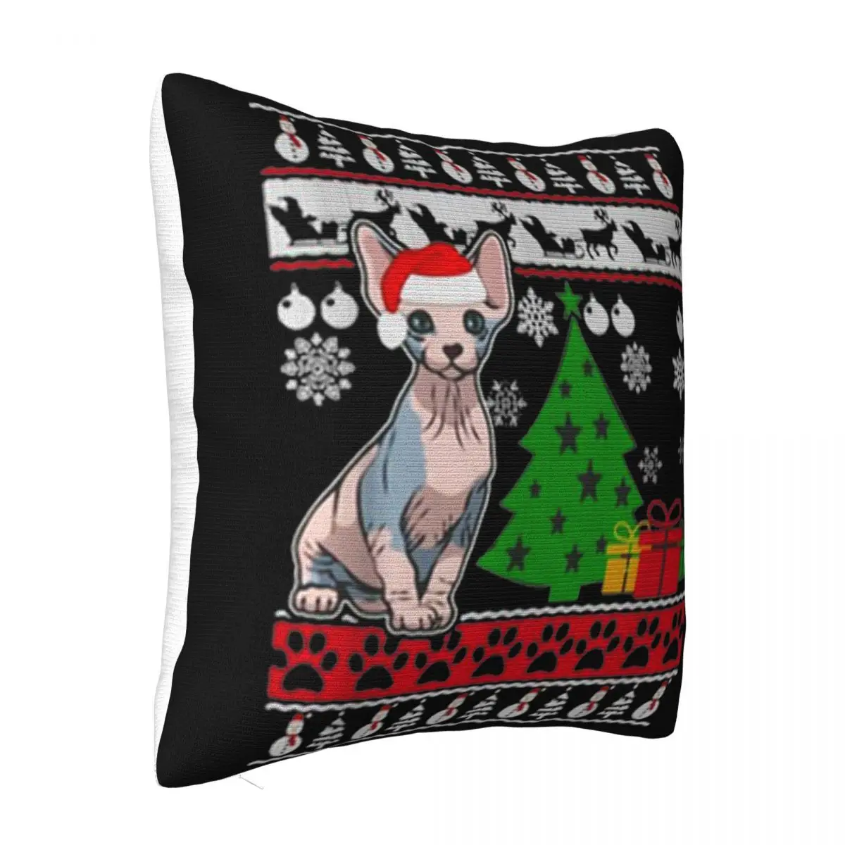 Sphynx Cat Christmas Ugly Christmas Halloween Any Logo Slogan Pop Popular Style Famous Rock Text Pride Movie Pillow Case