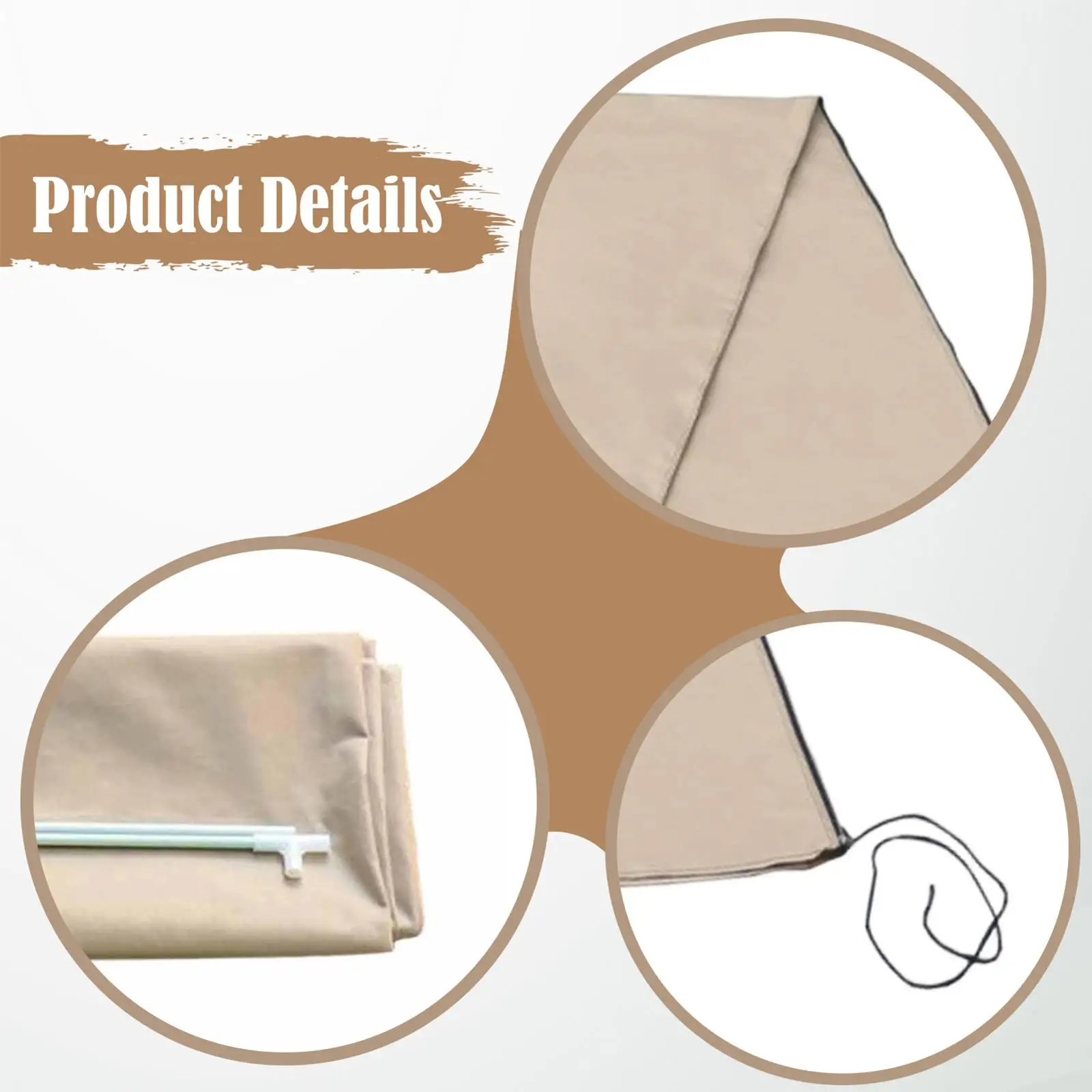 

Patio Umbrella Cover Large Waterproof Dustproof Sun Protection Case with Zipper for Outdoor Garden Market Yard Umbrella