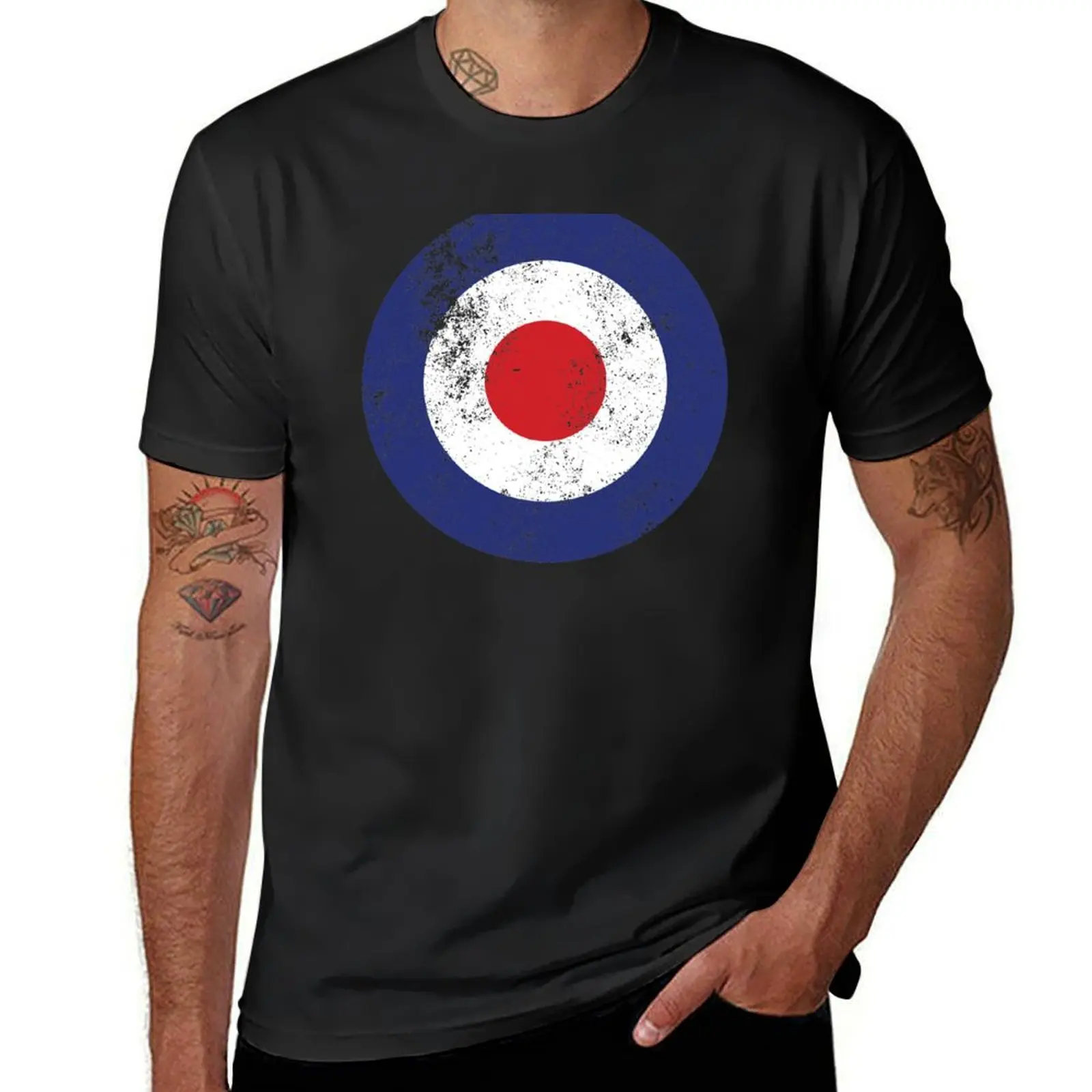 RAF Type D Roundel - Mod Target Logo T-Shirt cute tops blanks men t shirt