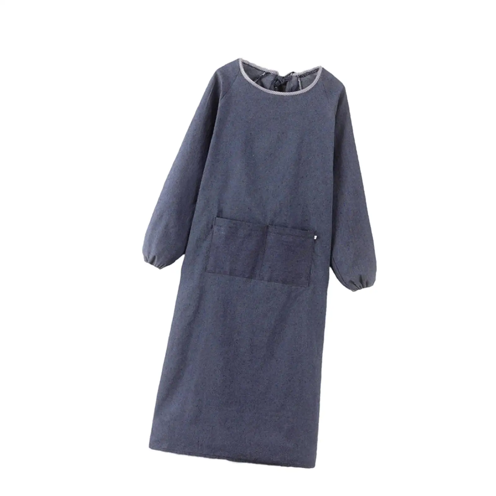Long Sleeve Welding Apron for Adults Fire Resistant Denim Work Apron with Pocket Heavy Duty Comfortable for Machinery