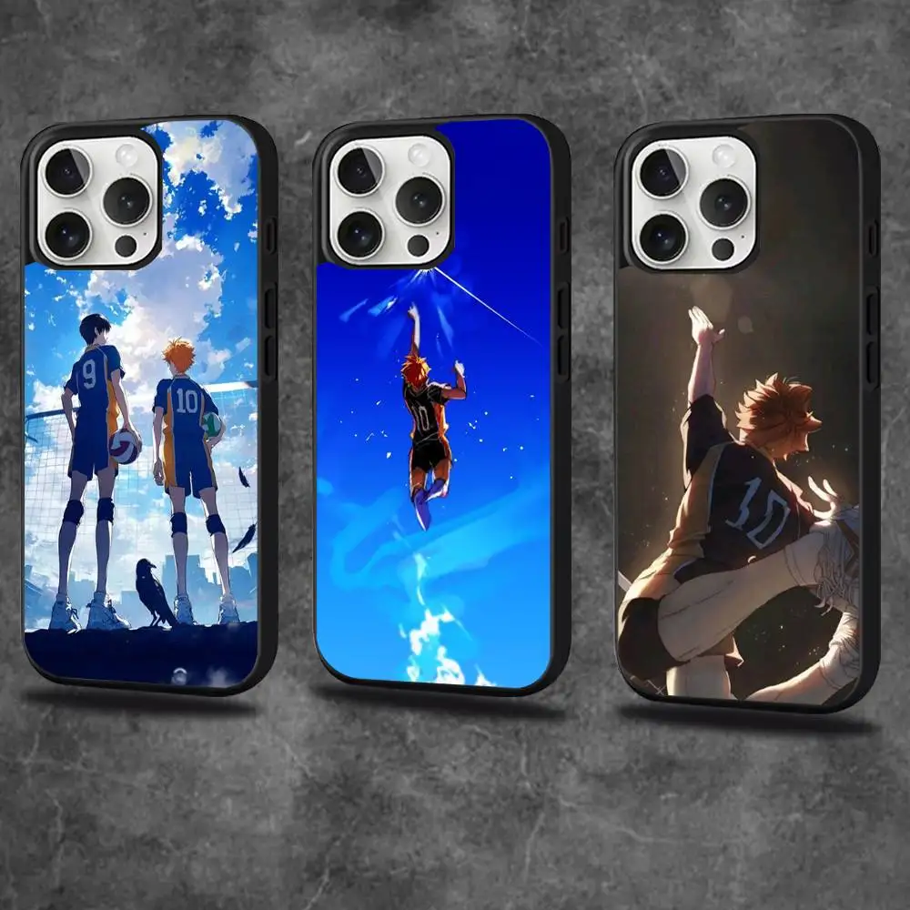 

Чехол для телефона в стиле аниме H-Haikyuu Karasuno для iPhone 17,16,15,14,13,12,11, Pro, Max, Plus, Mini, SE4, E с магнитной беспроводной зарядкой Magsafe