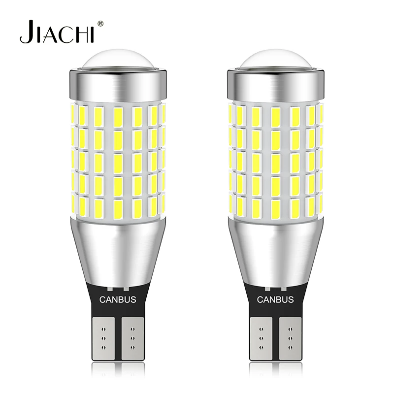 

jiachi 10 шт. сигнальная лампа T15 светодиодная лампа W16W Led Canbus 921 912 лампа DC12-24V 3014 87SMD автоматический резервный фонарь заднего хода 6000K