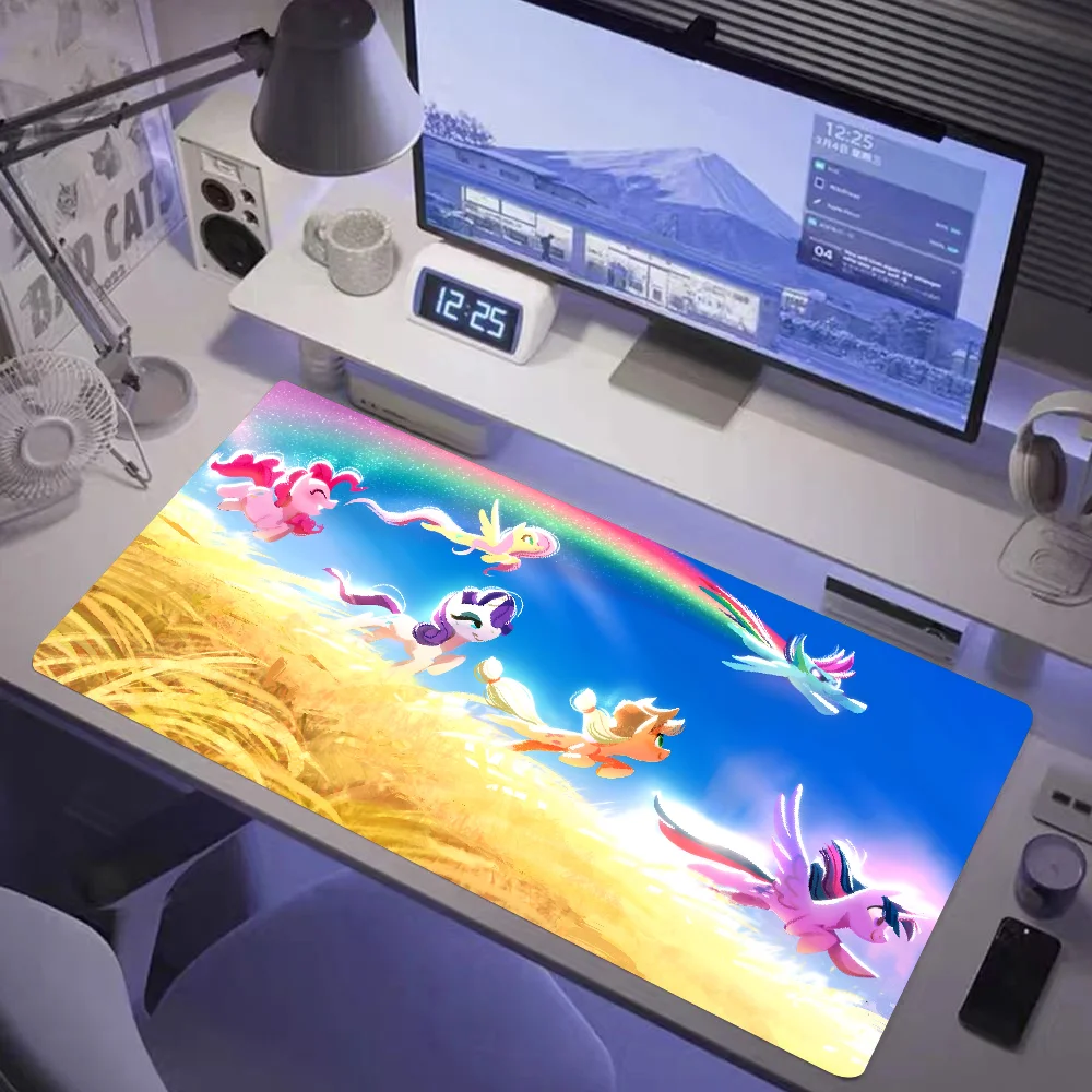 Cartoon My L-Little P-Pony Mousepad Large Gaming Mouse Pad LockEdge Thickened Computer Keyboard Table Desk Mat