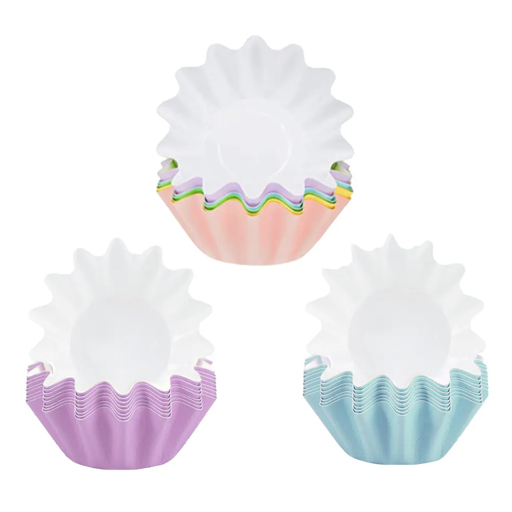 50Pcs Convenient Cupcake Wrappers Strong Tear-Resistant Paper Liners for Cupcakes Muffins Chocolates Small Treats Decorative