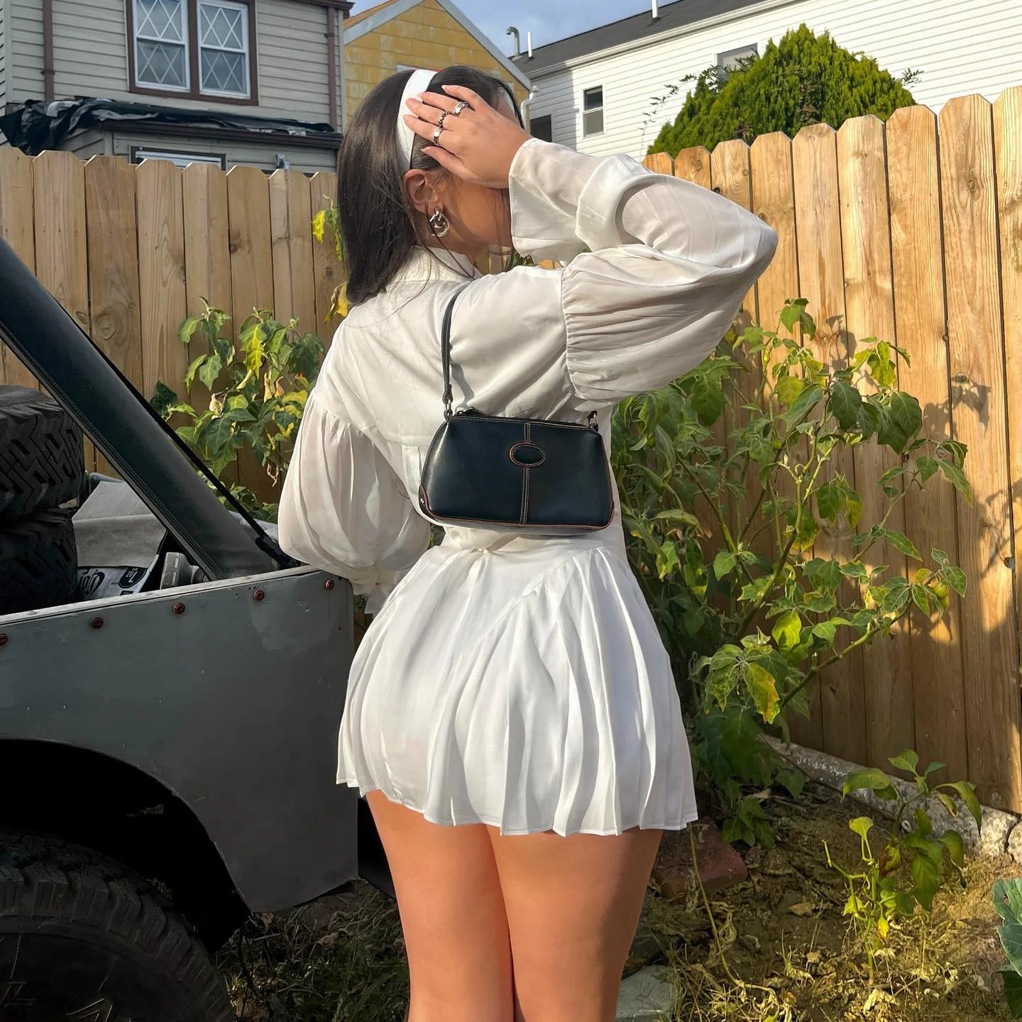 Faionable Pure Color Button up irt Dr Ele mid Waist Knitted a Line Skirt Long Sve Thiened Autumn Dr