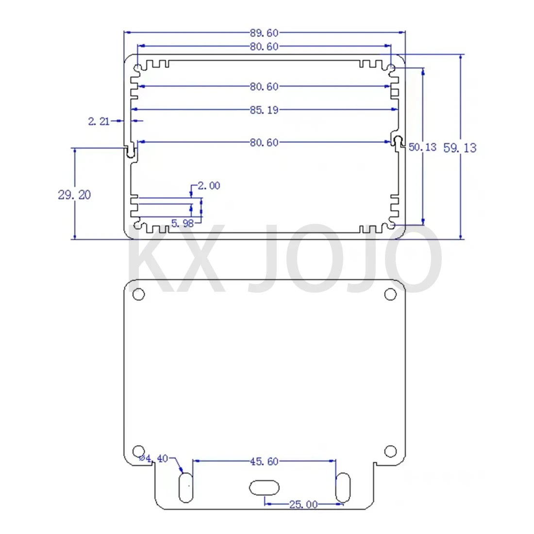 Aluminum Enclosure 90*59*100/110/120/170mm Black/Silver Waterproof Box Split Case Electronic Box DIY Power Housing Instrument