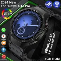 For Huawei GT 5 Pro Smartwatch 2024 Hello HT32 46mm HD AMOLED 4GB ROM NFC Compass Bluetooth Call Clock Smart Watch Men PK 3 Plus