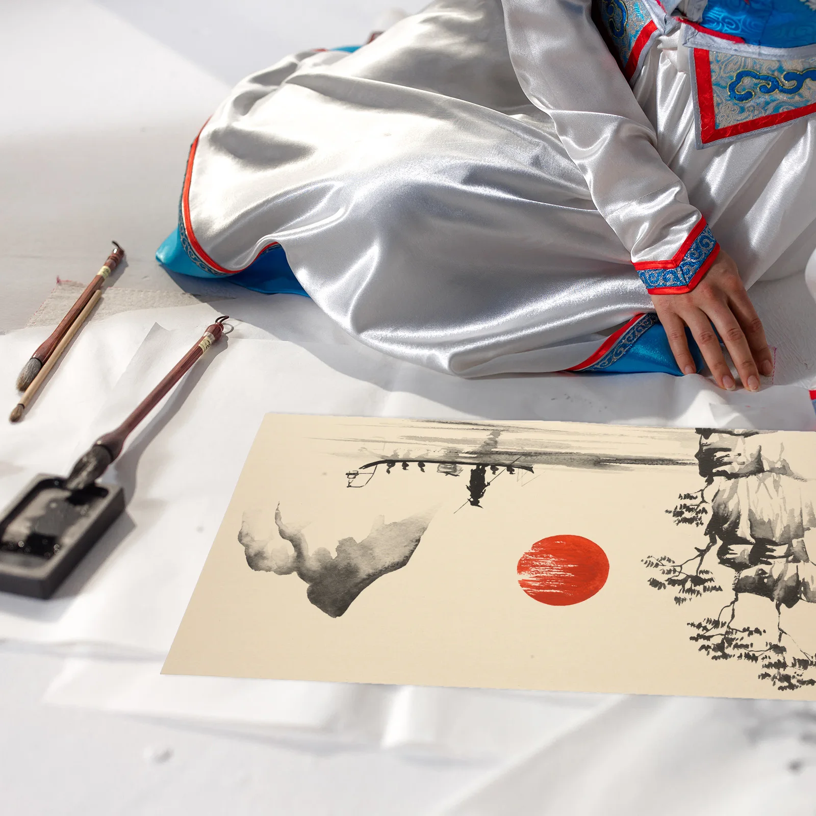 

Thick Calligraphy Chinese Art Rice For Painting Writing Durable Xuan Rectangular Multi-Function Scroll Painting Supply