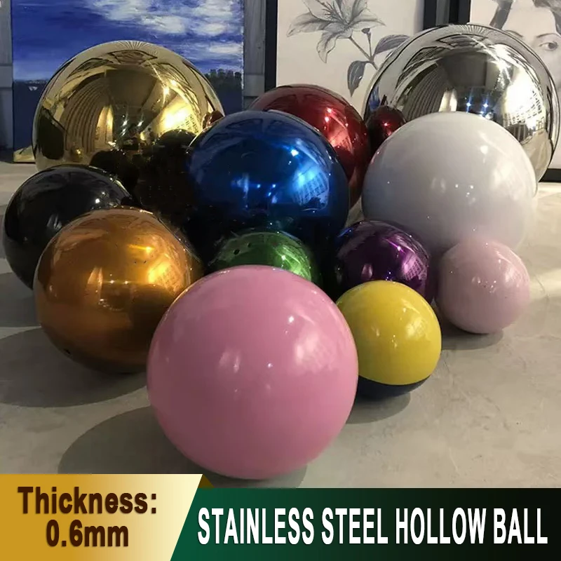 1Pcs Stainless Steel Hollow Ball Mirror Finish Store Window Hanging Decor Ball for Mall/Event/Ceiling Decor Diameter 38mm-120mm