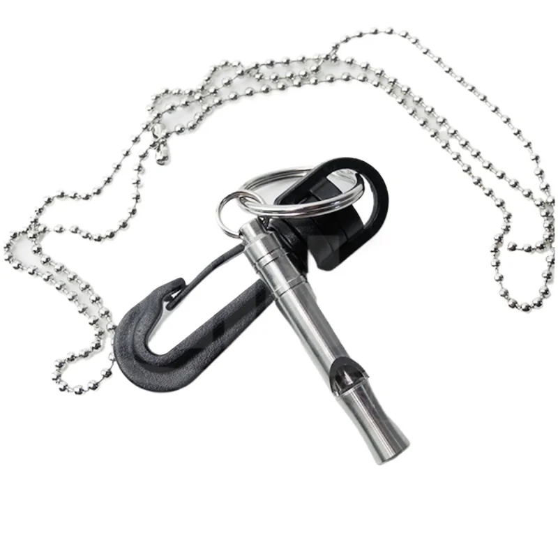 Outdoor Titanium Alloy Whistle para Camping, Lifeguard Survival Whistle, água superfície Tweeter