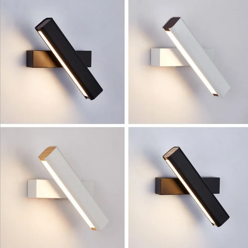 

Wall Lamp Adjustable Led Mirror Light Fixture Nordic Modern Wall Decor Sconce for Bathroom Bedroom Bedside Stairs Home Lighting