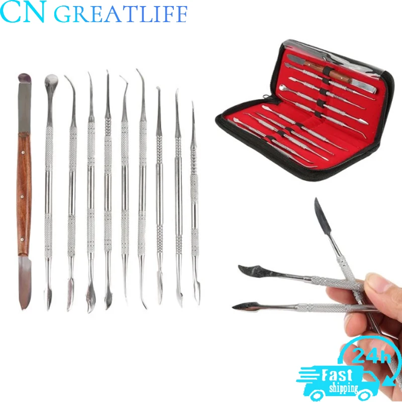 

Scraper Plaster Knife Practical Stainless Steel Multifunctional Dentist Tools Dental Waxing Unit Carving Pen Knife Carving Pen