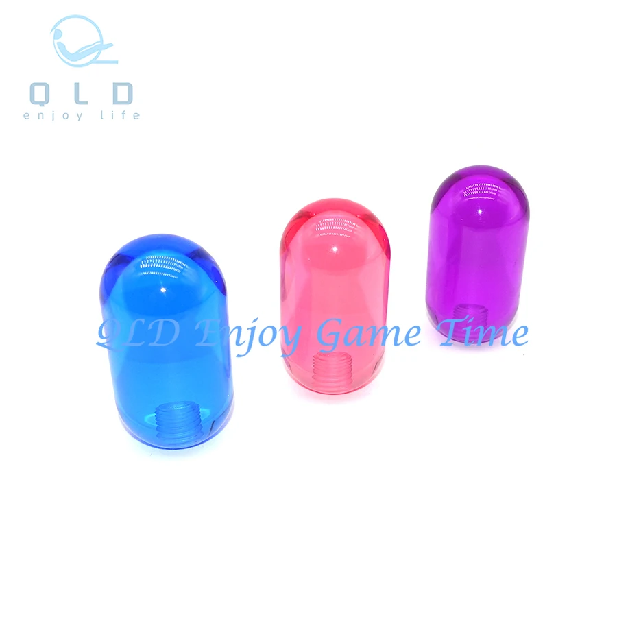 1PCS Arcade Stick Capsule Shape Ball Top, Clear Crystal DIY Fighting Joystick Topball Parts Sensitive for Arcade Game Machine