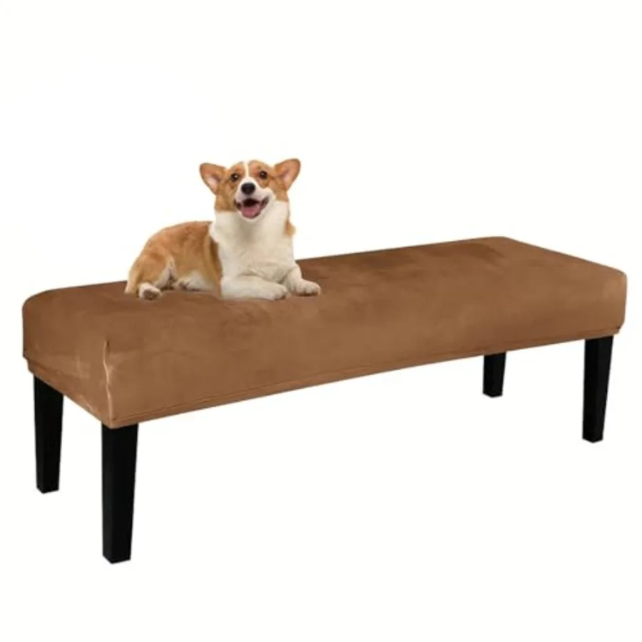 Velvet Bench Covers Washable Stretch Slipcovers