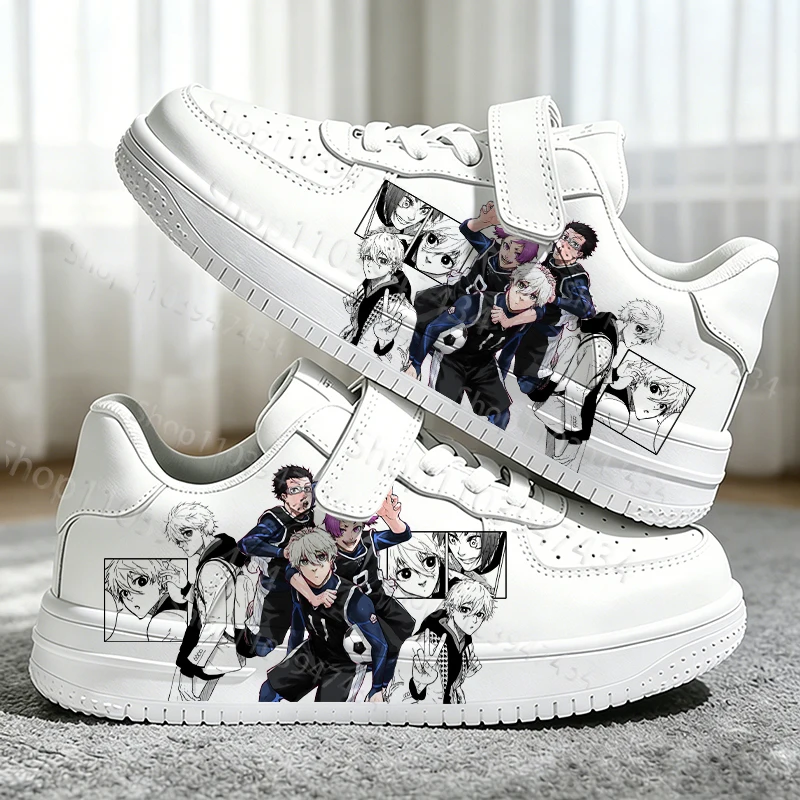 

Seishiro BLUE LOCK Print 7-18 Year Old White Shoes Nagi Seishiro Design Boys Girls Comfortable Outdoor Activities Casual Shoes