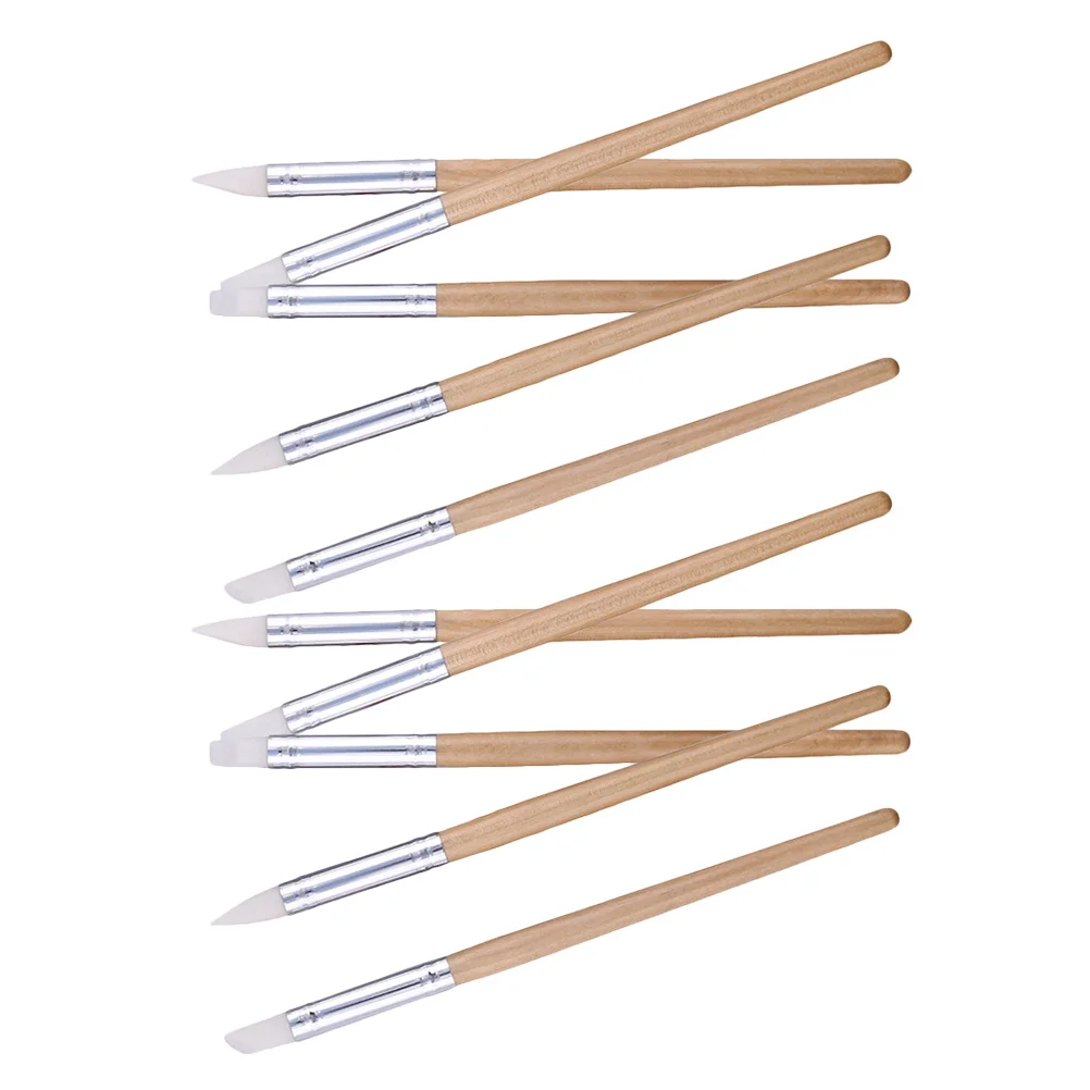 10 قطعة طرف السيليكون أدوات النحت الطين لينة رئيس الفخار نحت أقلام الطين تشكيل مجموعة لمشاريع النمذجة الحرفية