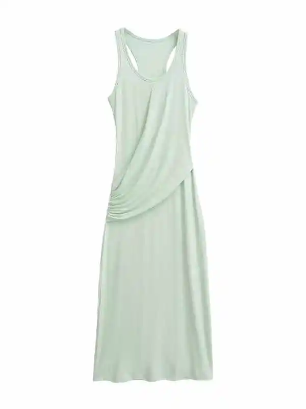 Slimming U-Ne Svel Vest Dr Waist-Cinching Bodycon Long Skirt Sle European Faion Spring Summer Autumn Wear