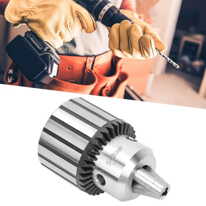 

5-20mm B22 Heavy Duty Drill Chuck With Key For Metalwork CNC Lathe Bench Drill
