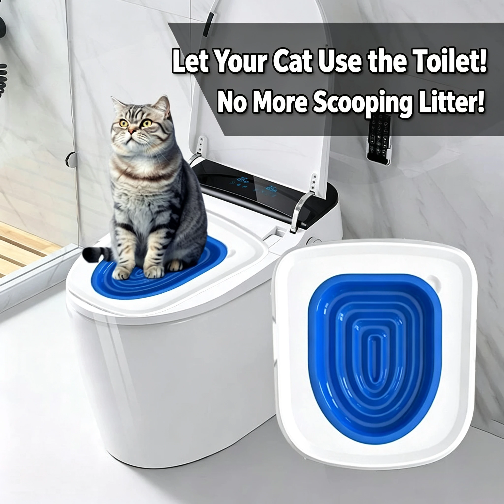 Upgraded Cat Toilet Training Kit Reusable Potty Trainer For Cats Toilet Seat Litter Alternative
