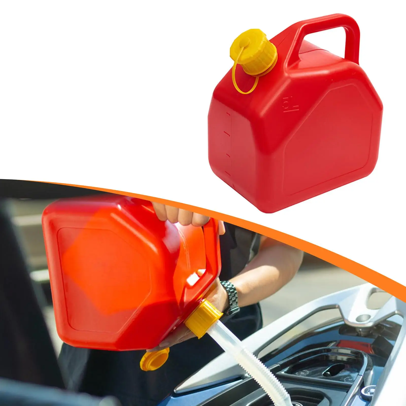 Tank Car Motorcycle Refueling Jerry Can Empty Versatile Sturdy with Lid Can for Adventure Emergency Overlanding Vehicles