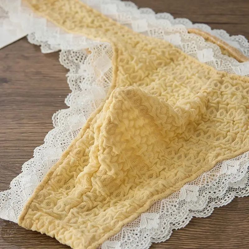 Lace Men's Panties Low Waist Breathable Briefs Sissy Cute Ultra Thin Cosplay Underwear LGBQ Exotic Private Party Costumes