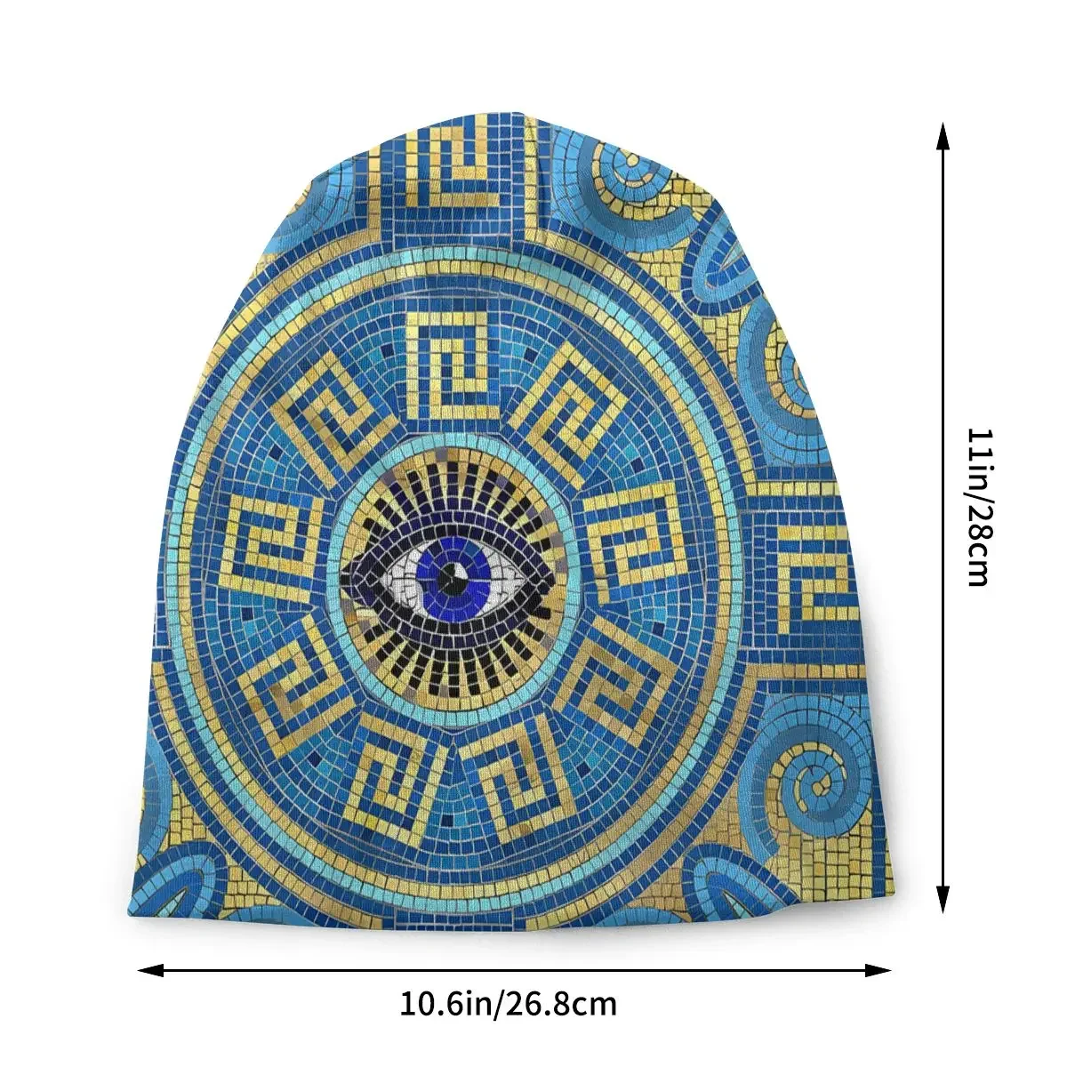 Evil Eye Outdoor Thin Hats Mosaic Tile Ornament Bonnet Special Skullies Beanies Caps