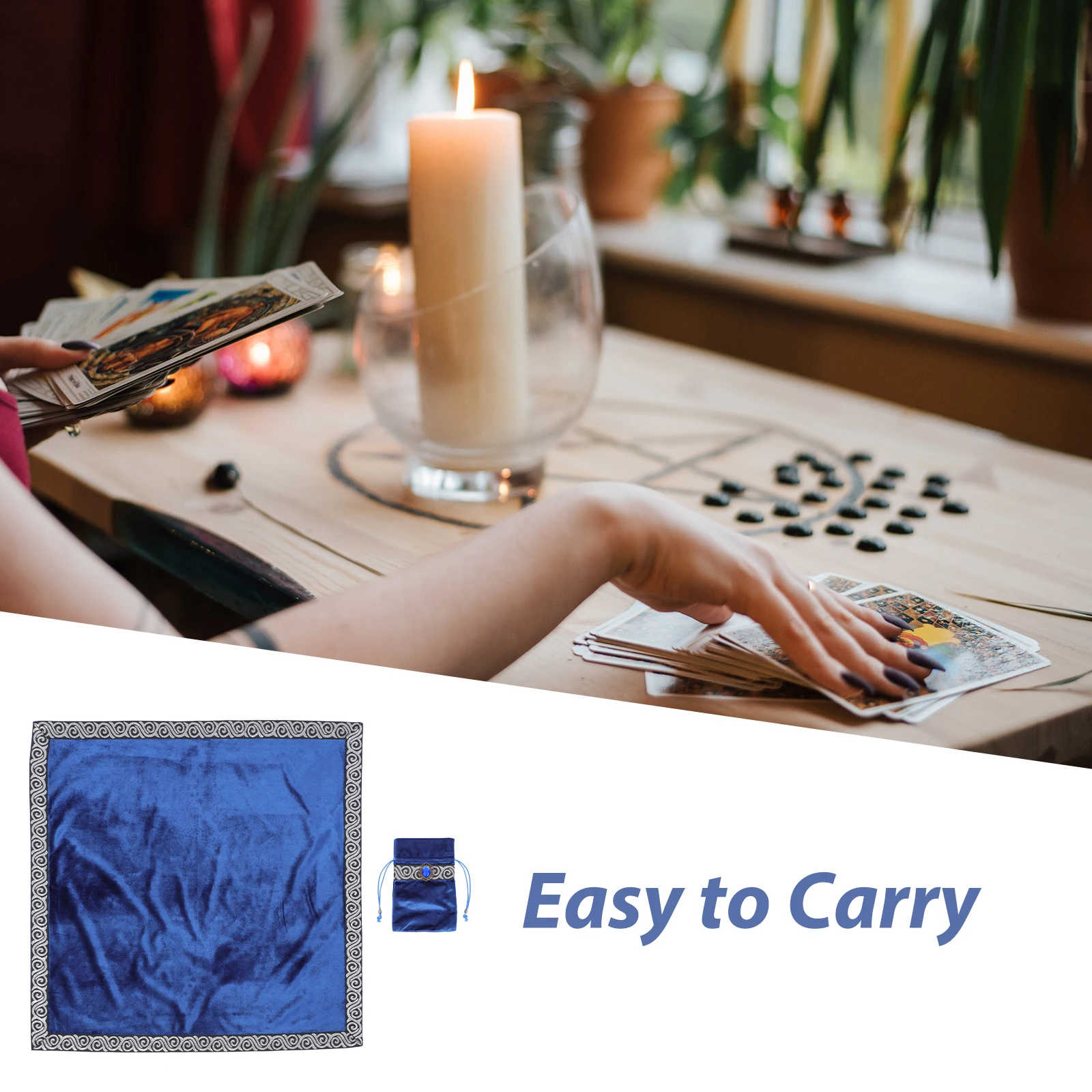 

1Set Exquisite Tarot Cards Tablecloth Strong Long-Lasting Divination Desk Cloth Ideal for Therapists and Mystics