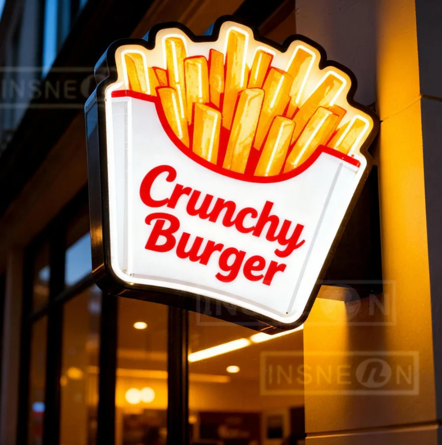 Double-Sided LED Light Box Business Logo Sign Restaurant Custom Illuminated Storefront Personalized Lightbox Electronic Supplies