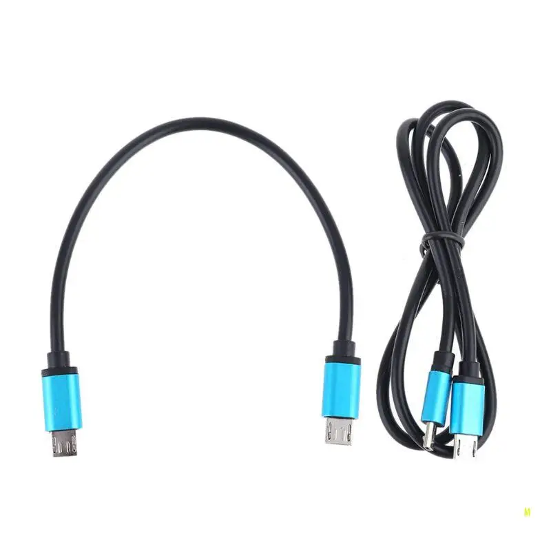 Length 18cm/60cm  Durable Micro USB Male to Male 5 Pin Converter OTG Adapter Lead Data Cable Line Cord F19E