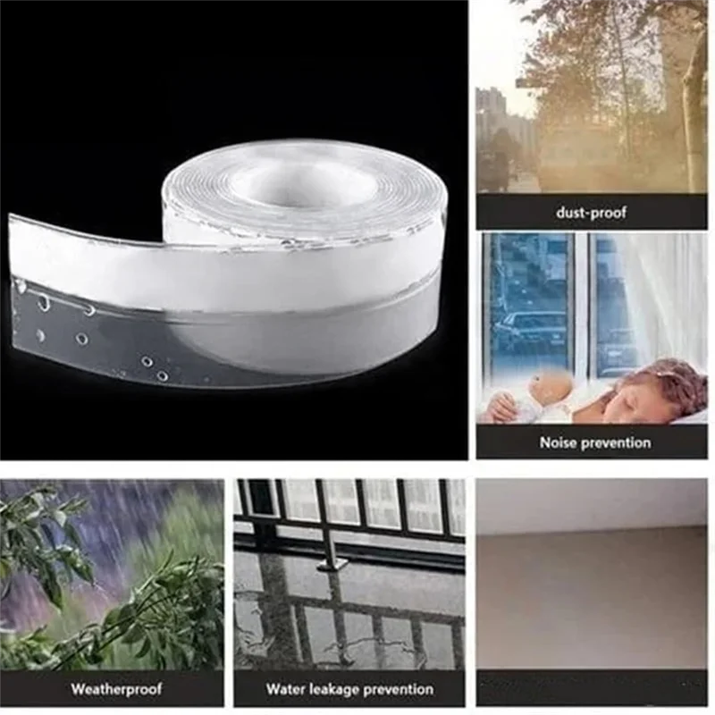 

WORTHOWN-10PCS Convictionm Door Seal Weather Stripping Door Seal Strip 5M/16.4Ft Sealing Sticker Sealing Tape For Door Draft