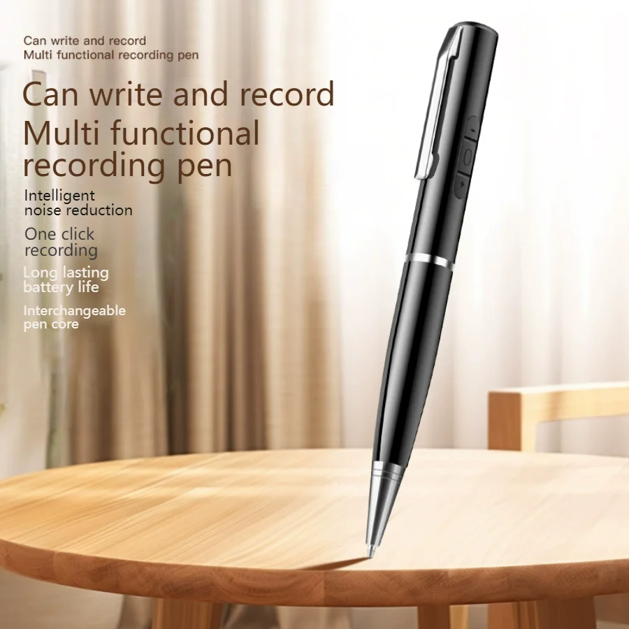 Recording Pen HD Business Meeting Student Class Pen Shape Walkman MP3 Portable Noise Reduction Large Capacity