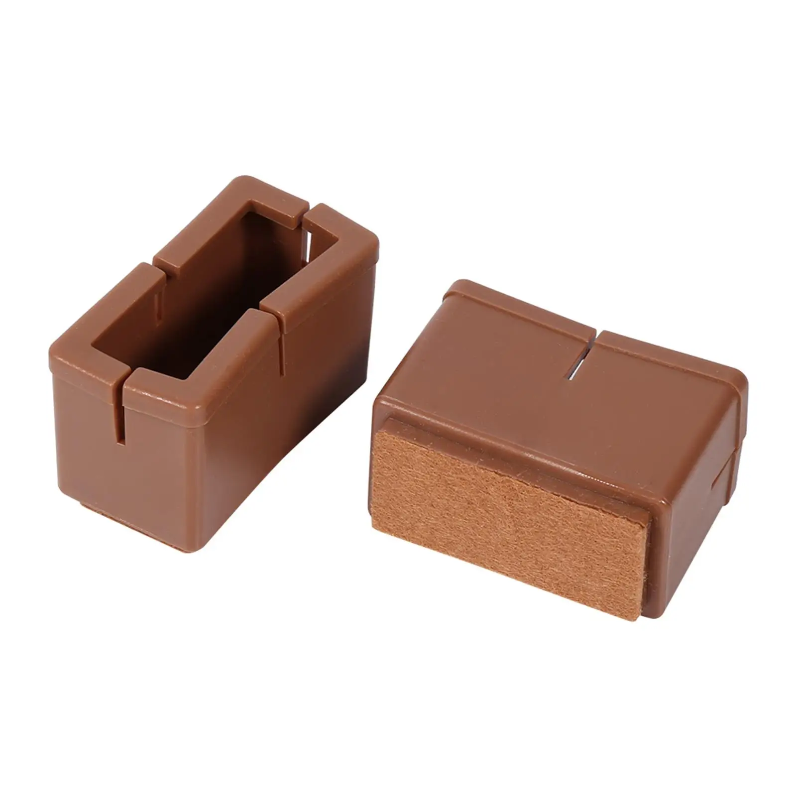 8PCS Silicone Chair Leg Furniture Table Feet Covers Floor Protectors Floor Protection Transparent Brown