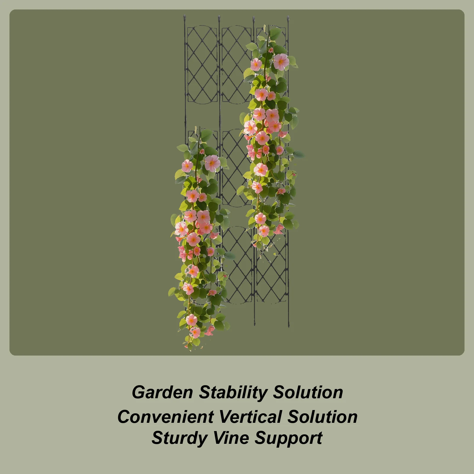 

Metal Plant Climbing Frame Detachable Folding Flower Curtain Diamond Mesh Bracket Garden Trellis For Climbing Plants