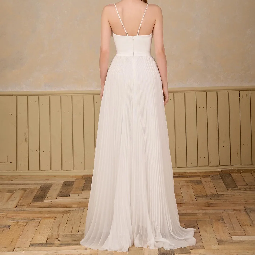 A-Line Sweetheart Spaghetti Straps Organza Sleeveless Graceful and Classic Evening Gowns Flowers Zipper Back Saudi Arabia 2024 image 2
