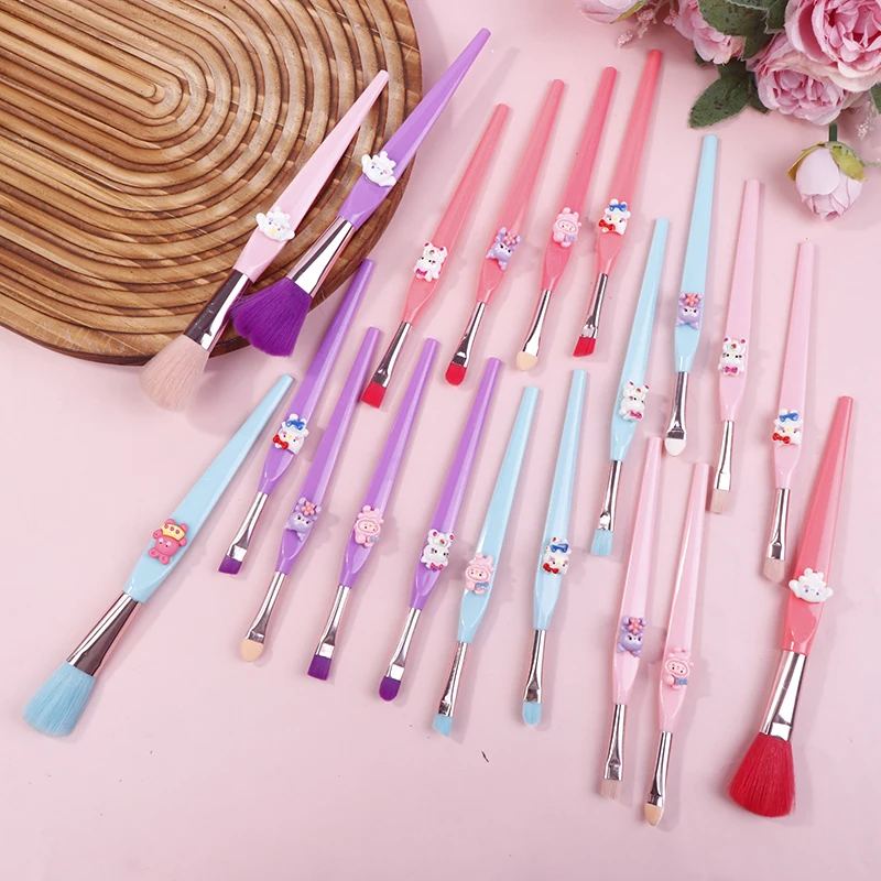 Cute Cartoon Sanrio Kuromi Makeup Brush Set Eyebrow Lip Eyeshadow Brush Beauty Tools Makeup Brushes Girlfriend Christmas Gifts